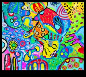 Explorări vibrante: Adăugarea de culoare la creațiile abstracte