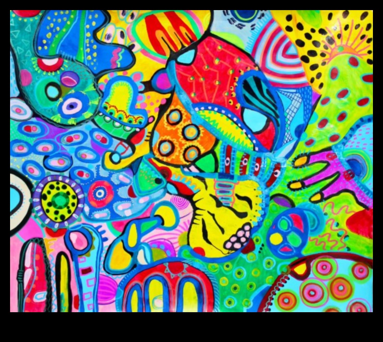 Explorări vibrante: Adăugarea de culoare la creațiile abstracte